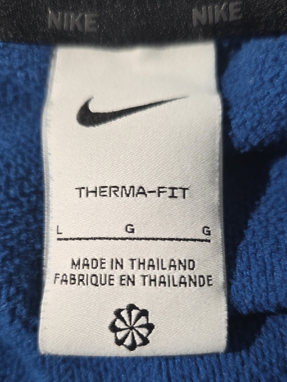 Nike Therma Fit Men's Two-Tone Blue Pullover Hoodie with Neon Trim Size L - Picture 7 of 13